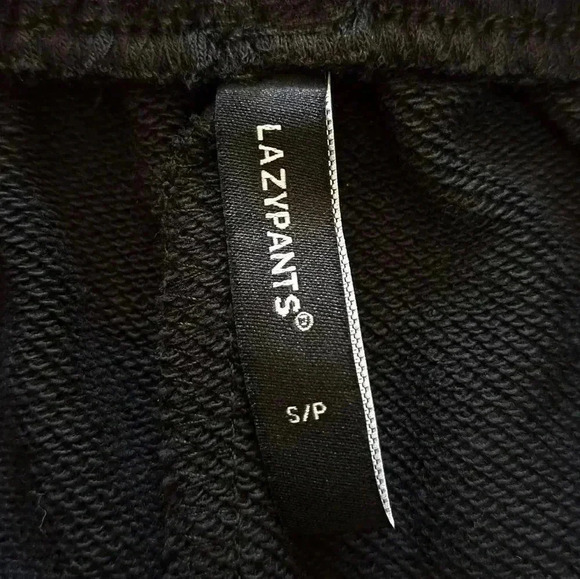 NWT Lazy Pants High Rise Shorts Small Sweat Shorts Black Jogger Shorts 5" inseam - Picture 5 of 11